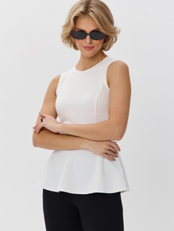 Вечерний топ-блузка с баской