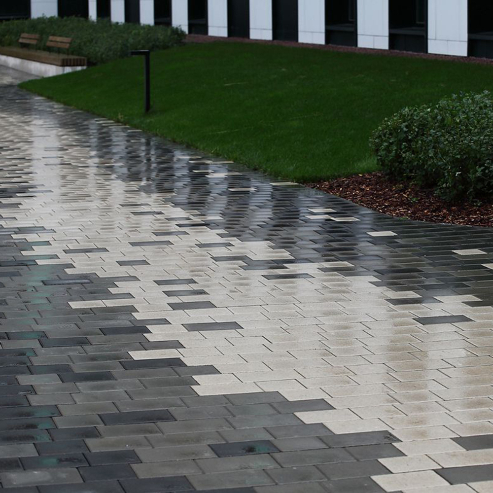 Тротуарная плитка СТАРЫЙ ГОРОД - Стандарт Белый, комплект из 3 видов плит