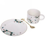 Чайная пара «Калейдоскоп» (кружка 200мл,блюдце,ложка), фигуры