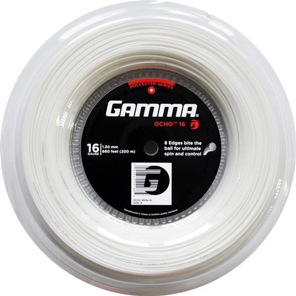 Теннисные струны Gamma Ocho (200 m) - white