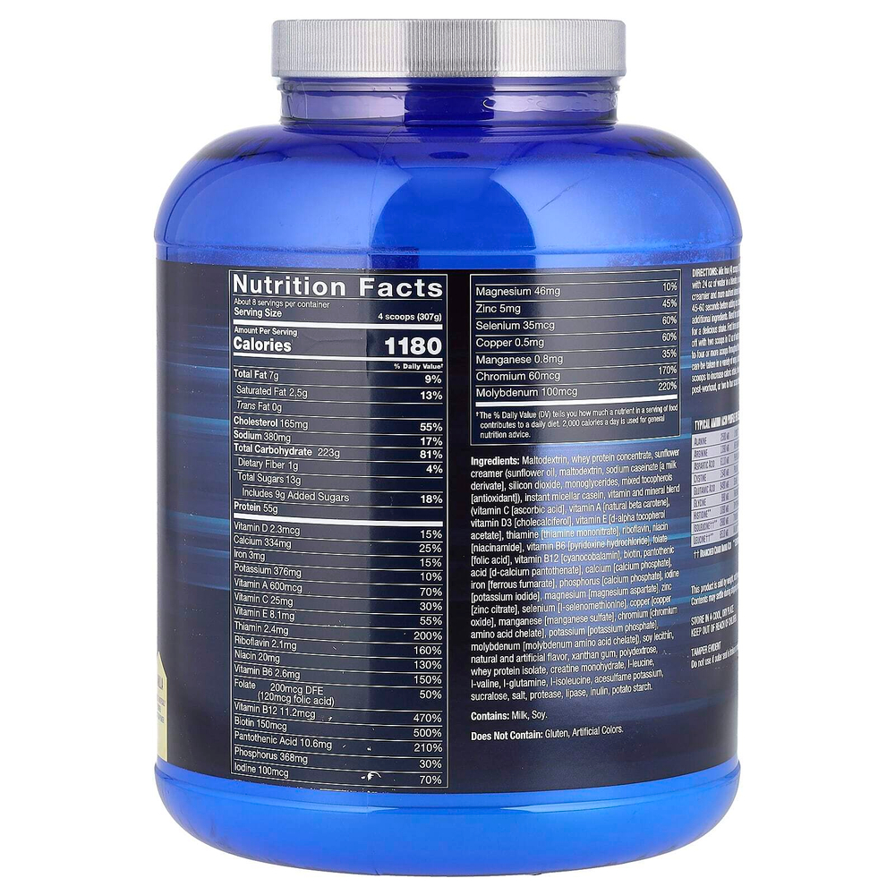 BodyTech, Prime Mass, средство для набора веса с высоким содержанием белка, ваниль, 2,72 кг (6 фунтов)