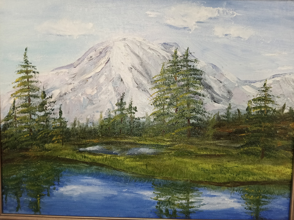 Картина "Пейзаж" с натуры. Масло. Холст на подрамнике. Размер 37x45 см.