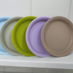 Тарелка плоская "Удача" d=25см цвет в ассортименте