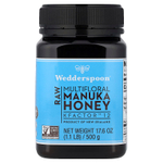 Wedderspoon, Необработанный многоцветковый мед манука, KFactor 12, 500 г (1,1 фунта)