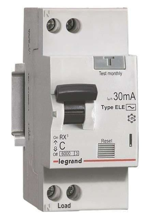УЗО Выключатель дифференциального тока RX3 1P+Н 30мА 10А (AC) Legrand, 419397