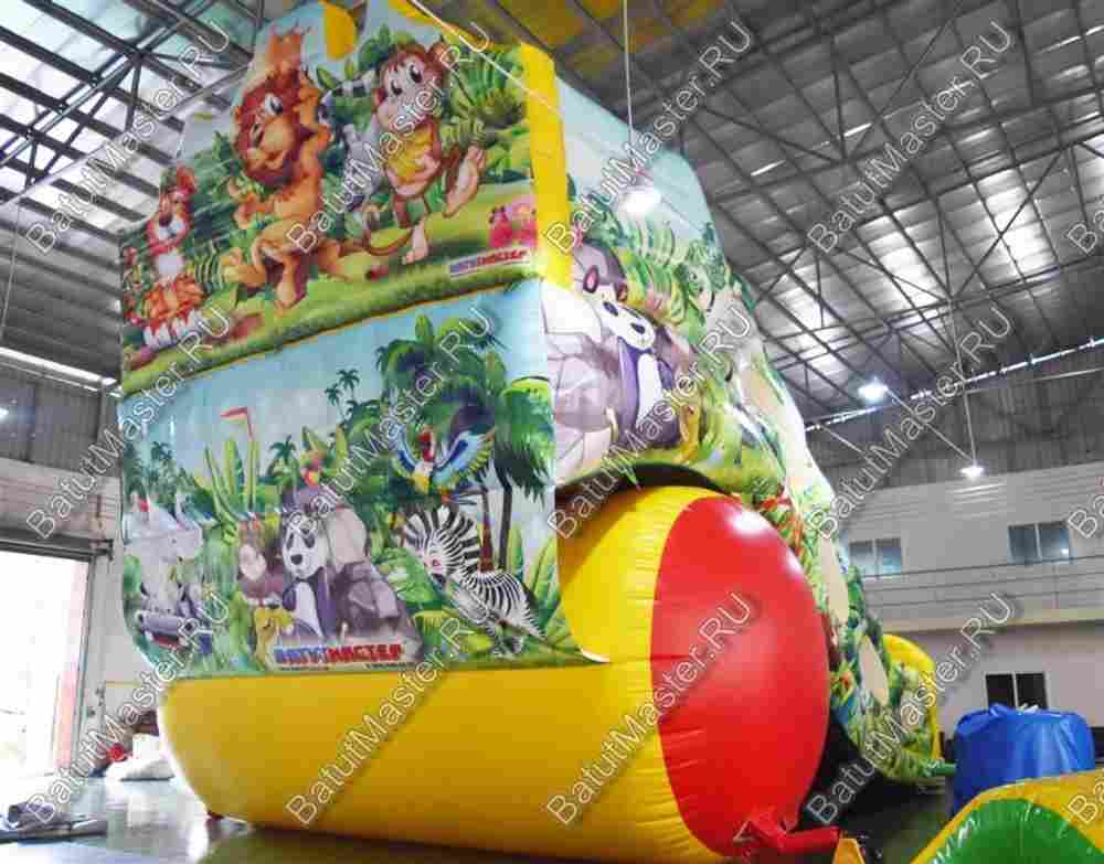 Коммерческий батут-горка "Царь зверей-2"