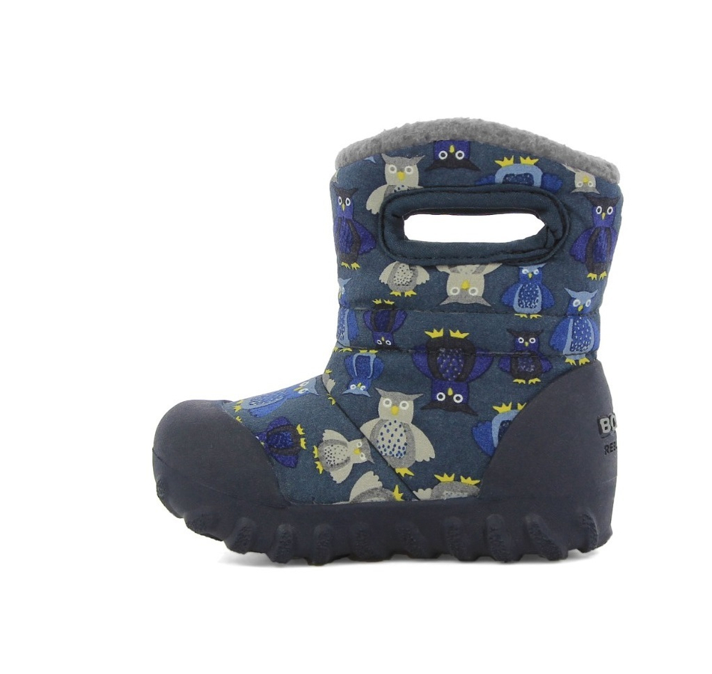 Сапоги утепленные детские Bogs B-Moc Owls Navy