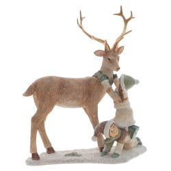 GAEM Фигурка декоративная "Олень и дети", L20 W9 H23 см