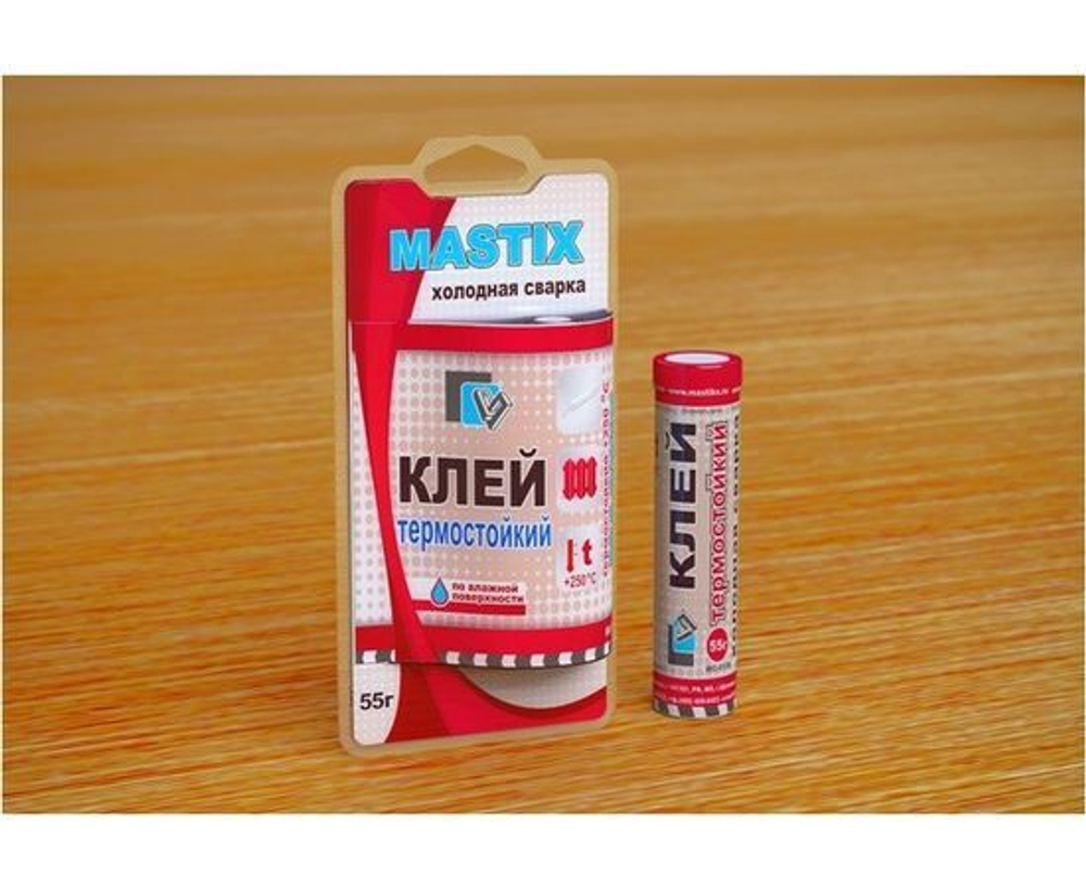 Клей Mastix термостойкий (+250С) 55гр, BL (холодная сварка), арт.МС-0115