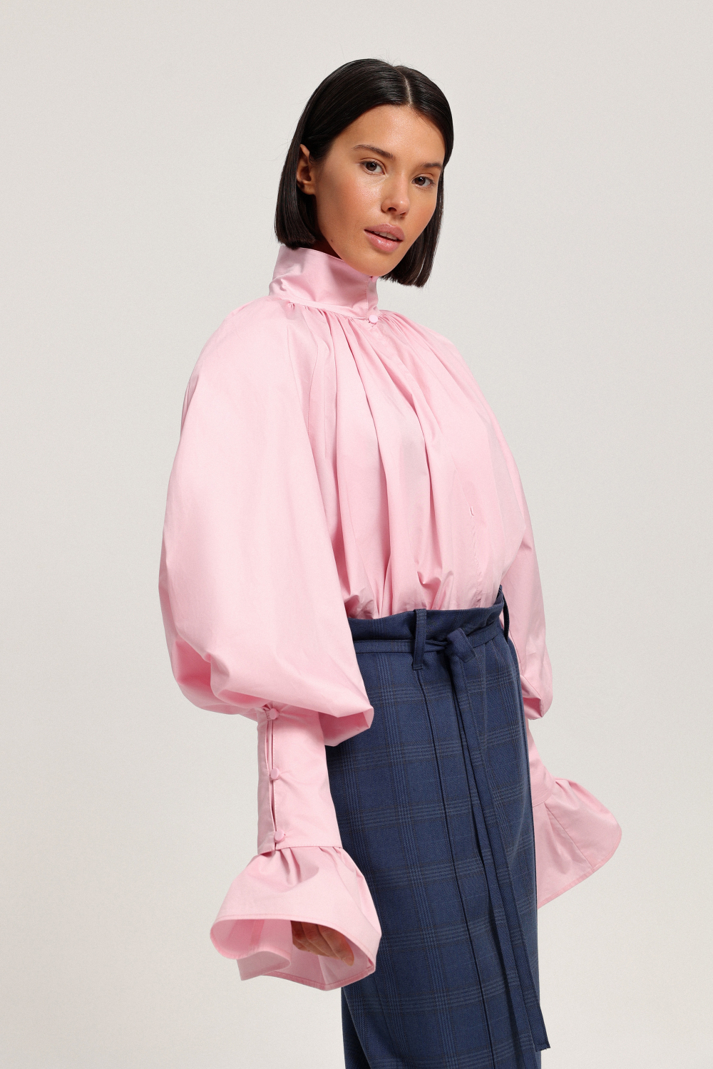 Блуза со съёмными манжетами