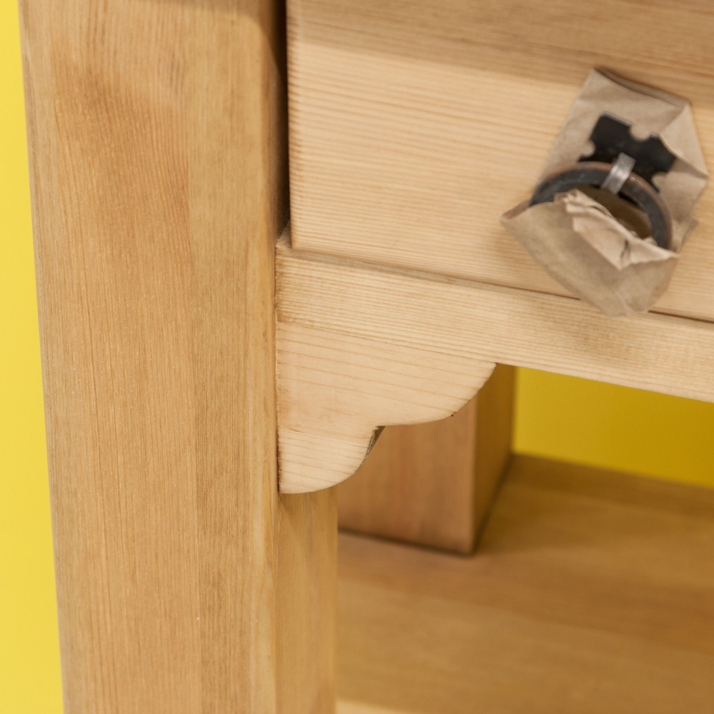 Туалетный столик консоль Прованс 2 ящика 2 полки из массива сосны