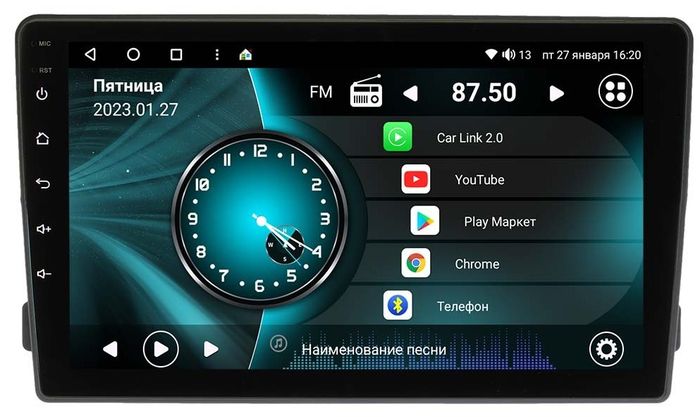 Магнитола для Ford Mondeo 4, Focus 2, S-Max/Galaxy и пр. (ШГУ овальное) - Vaycar VA17-1140 на Android 13, 4G SIM-слот