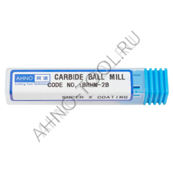 Фреза твердосплавная сферическая  5мм (L=50, l=10, хв=6) Z2 35° по закаленной стали BRHM-2B-R2.5 HRC