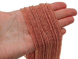 Фианиты 2,2мм, огранка (нить бусин)