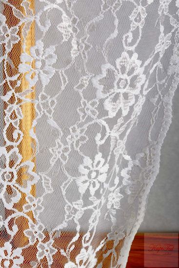 Длинные шторы Люси-Т гипюр жаккардовый (белый)