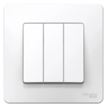 BLANCA С/У 3-клавишный ВЫКЛЮЧАТЕЛЬ (cх.1+1+1), 10А, 250В, БЕЛЫЙ