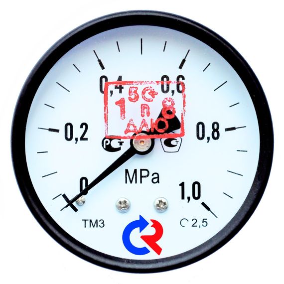 Манометр ТМ-310Т.00(0-1,0МПа)G1/4, 2.5,150С,осевой