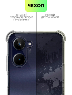 Чехол BROSCORP для realme 10 (арт. RM-10-HARD-TPU-TRANSPARENT)