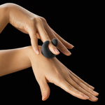 Вибростимулятор-уточка Lov Finger в комплекте с возбуждающим гелем (Цвет: черный)