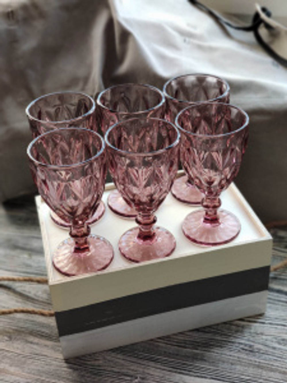 Набор фужеров 6 шт цвет-фиолетовый 330 мл P.L-BarWare