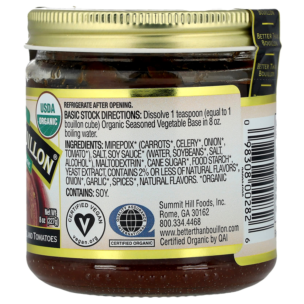 Better Than Bouillon, Органика, Растительный бульон, 8 унций (227 г)