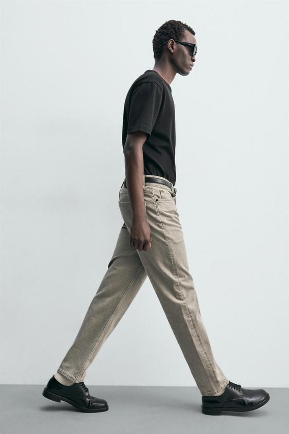 ZARA ДЖИНСЫ REGULAR FIT, СЕРО-КОРИЧНЕВЫЙ