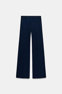 ZARA БРЮКИ WIDE LEG С ВЫСОКОЙ ПОСАДКОЙ — ZW COLLECTION, МОРСКОЙ СИНИЙ