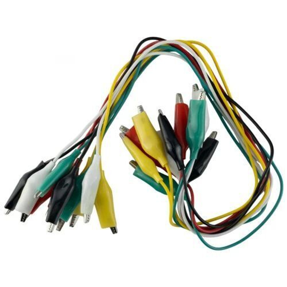 Набор проводов с крокодилами 5A 45мм (50см)