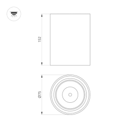 Светильник SP-SALT-R75-15W Day4000 (BK, 40 deg, 230V) (Arlight, IP54 Металл, 5 лет) 057324