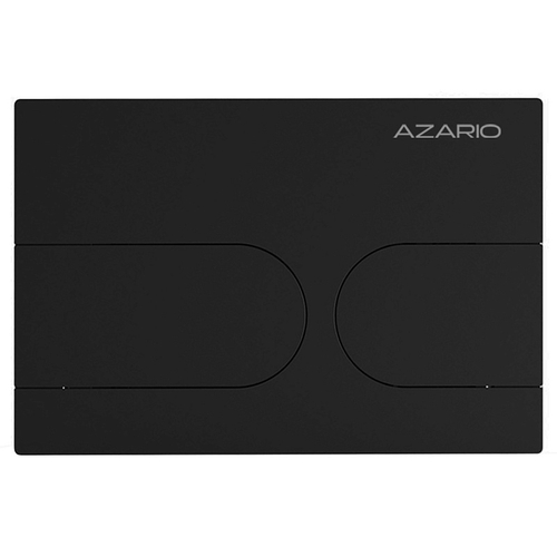 Кнопка смыва AZARIO NEW-TS механическая, двойной смыв, овальные кнопки, нержавеющая сталь 304, черный (AZ-SS-001-B)