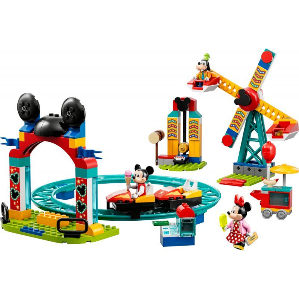 Конструктор LEGO Disney Микки и друзья Мики, Минни и Гуфи в парке развлечений 10778