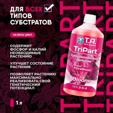 Удобрение минеральное для цветения Terra Aquatica TriPart Bloom 1 л