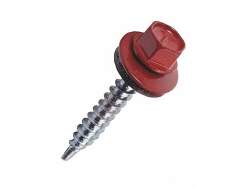 Саморез кровельный мет-мет, вишня 5,5*25 RAL 3005 (250шт/уп)
