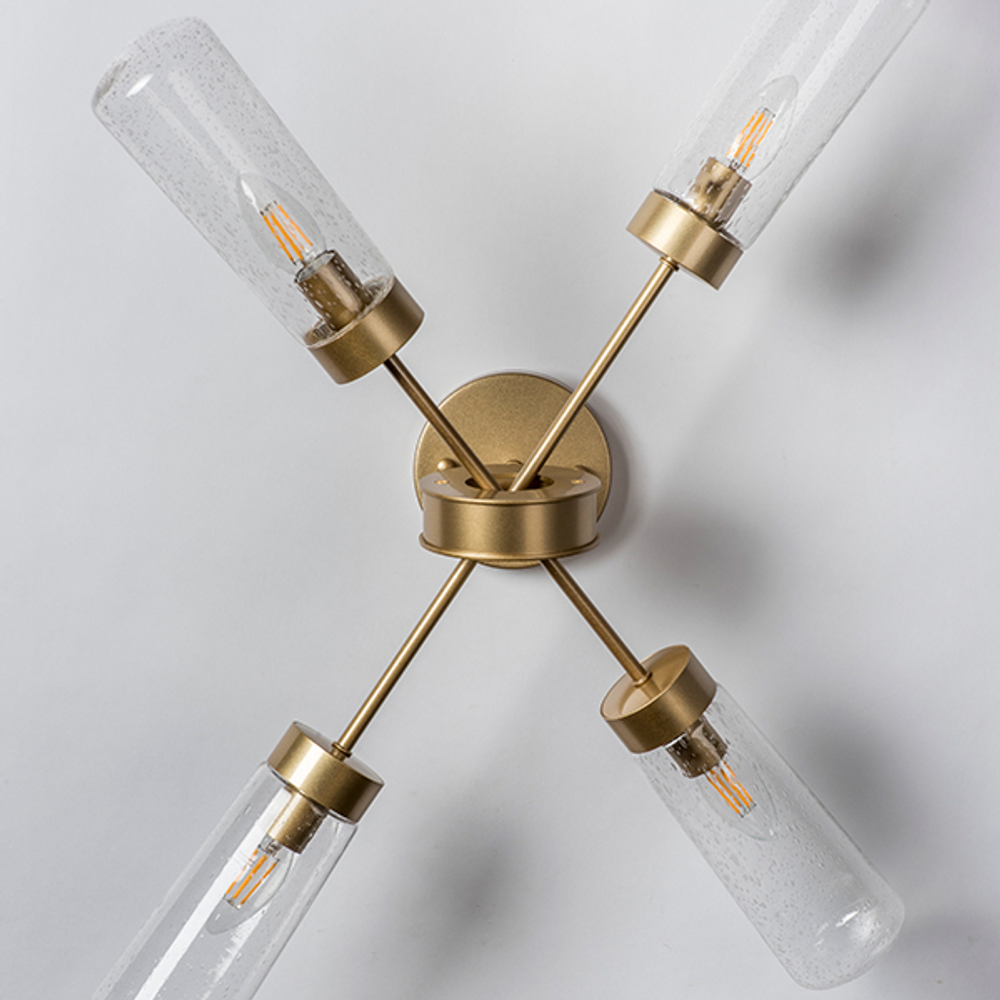 690643 Св-к настенно-потолочн CROTONE 4х40W E14 ШАМПАНЬ/ПРОЗРАЧНЫЙ