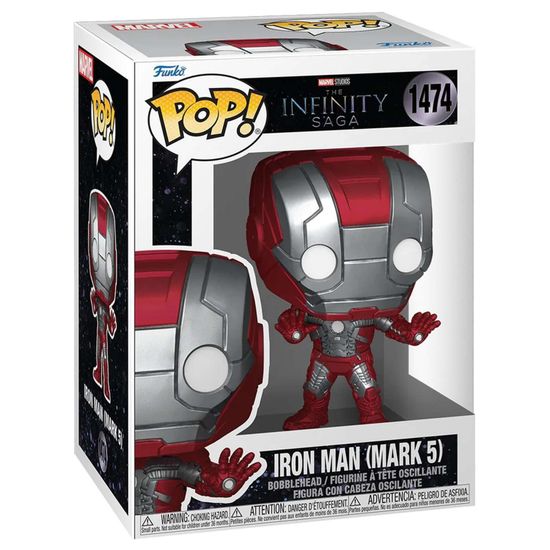 Фигурка Funko POP! Bobble Marvel Infinity Saga Iron Man 2 Iron Man (Mark 5) (1474) 83789 / Фигурка Фанко ПОП! по мотивам вселенной "Марвел", Железный человек
