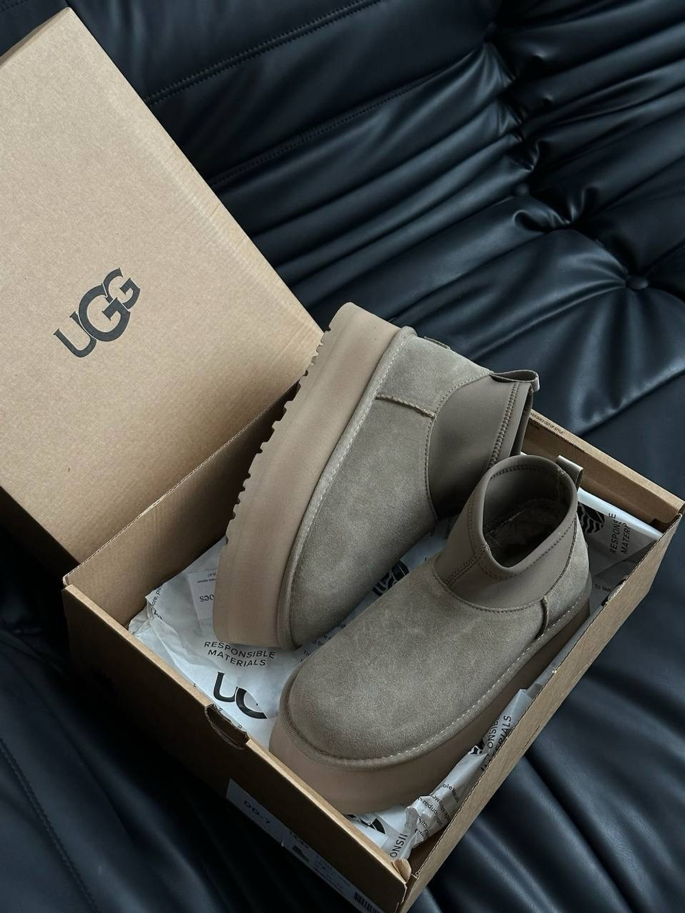 Угги из натуральной замши