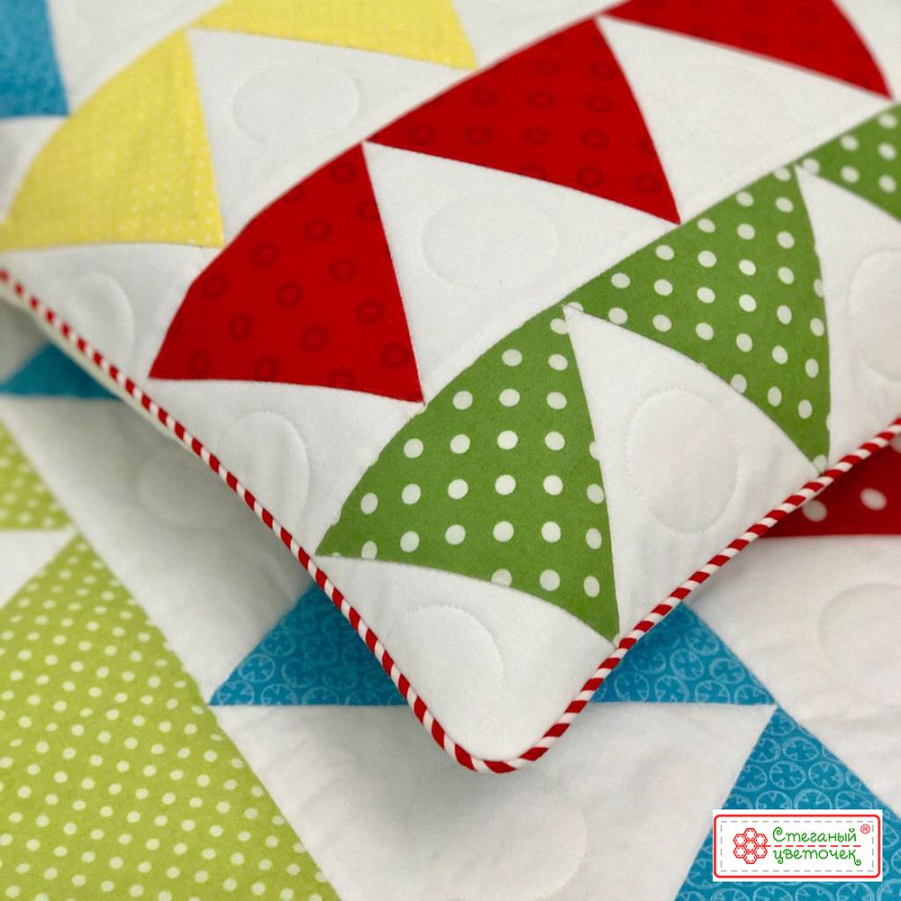 Треугольная линейка для пэчворка в дюймах с углом 60° (арт. D18-S)