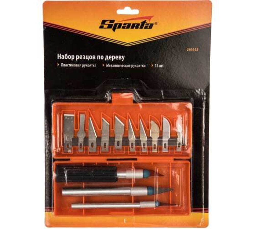 НАБОР РЕЗЦОВ SPARTA ПО ДЕРЕВУ 13ШТ 246165