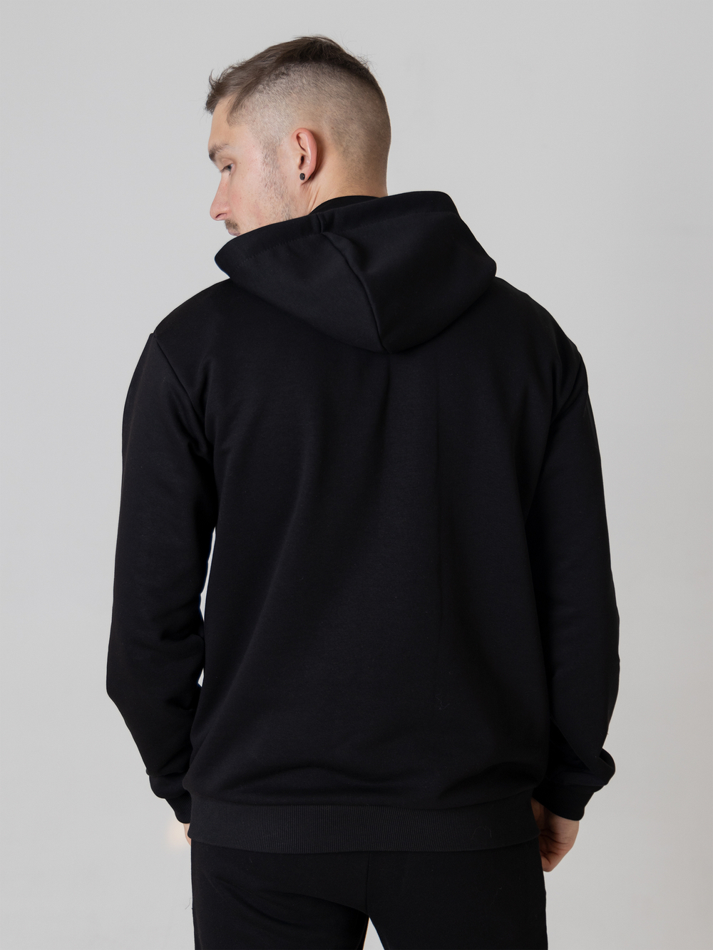 Худи с вышивкой черное Город Горький