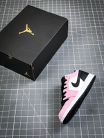 AIR JORDAN 1 LOW GS LIGHT ARCTIC PINK/BLACK-WHITE