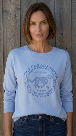 Джемпер LeoUgo голубой