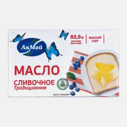 Масло сливочное Акмай Традиционное 82.5% 180г