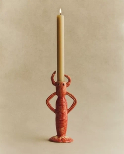 ZARA HOME ПОДСВЕЧНИК В ФОРМЕ ЛОБСТЕРА, РОЗОВЫЙ