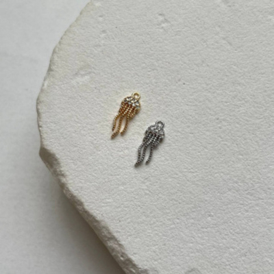 27521-з Подвеска "Медуза" с фианитами 15мм, позолота