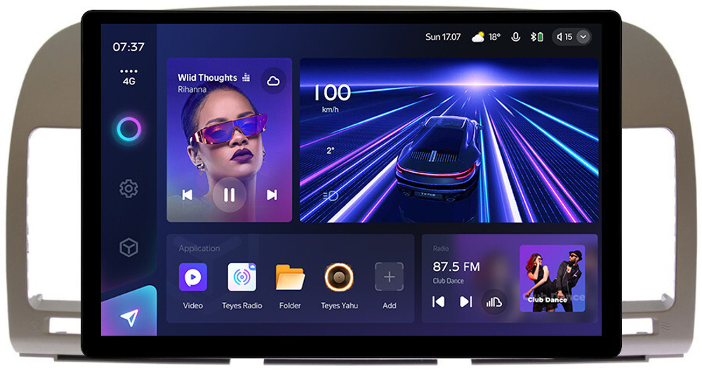 Магнитола Toyota Camry 30 2001-2006 (рамка оливковая) - Teyes CC3-2K монитор 13" 2K QLED на Android 10, ТОП процессор, 4G SIM-слот, CarPlay