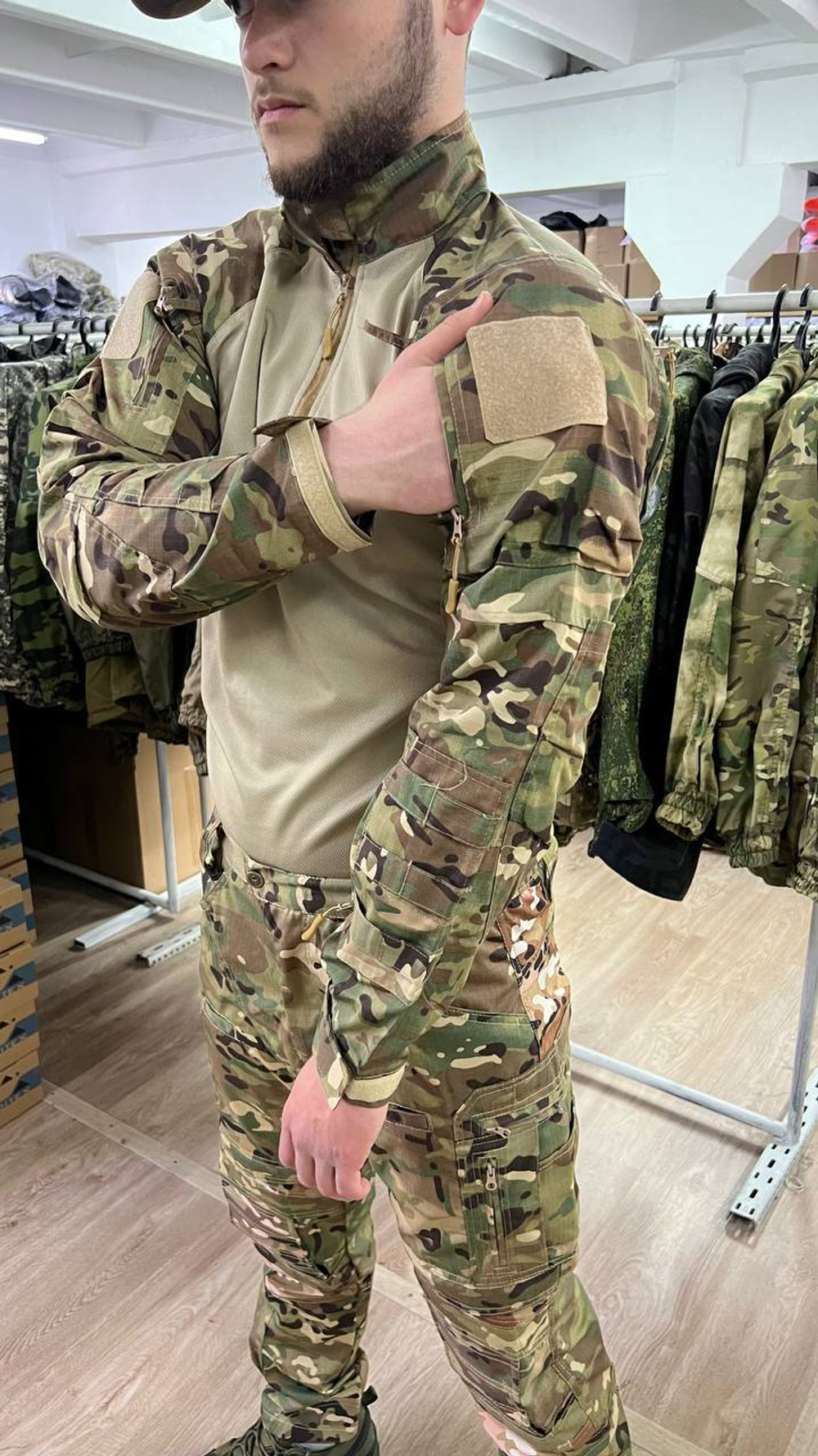 Тактический костюм мультикам со вставками/Кордура