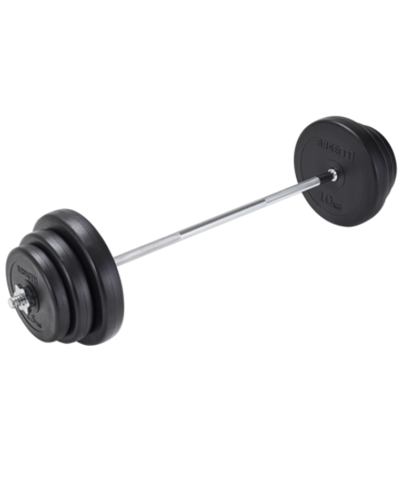 Штанга разборная BB-402, стальной гриф, пластиковые диски, 40 кг