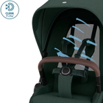 Детская коляска Maxi-Cosi Fame 3 в 1 с автокреслом CabrioFix Essential black Twillic Green/зеленый