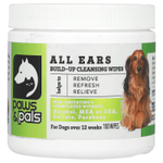 Paws & Pals, All Ears, салфетки для очистки волос, для собак, 100 шт.