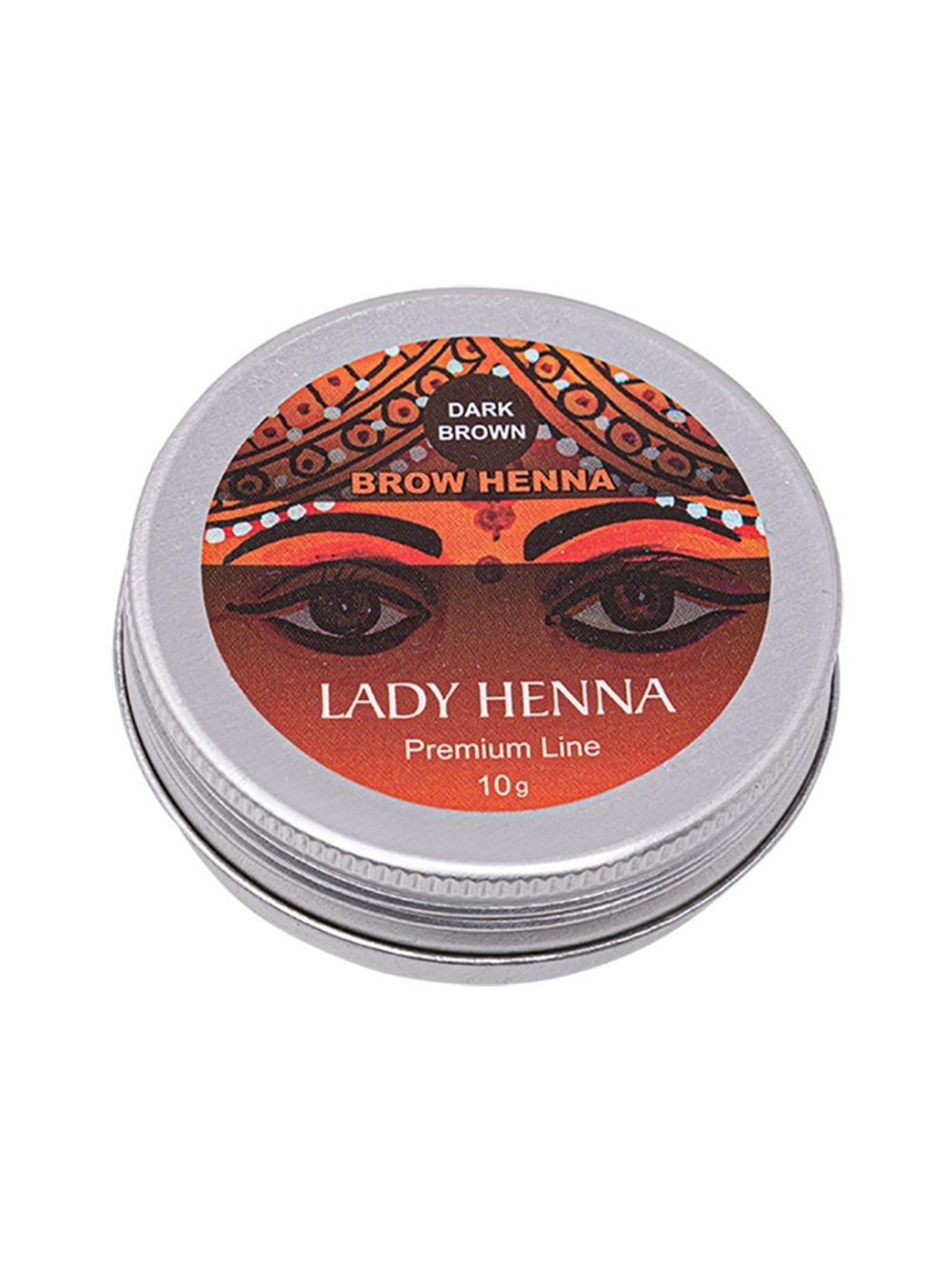 АКЦИЯ Хна для бровей Lady Henna Premium Line Dark Brown Темно-коричневая, 10 г